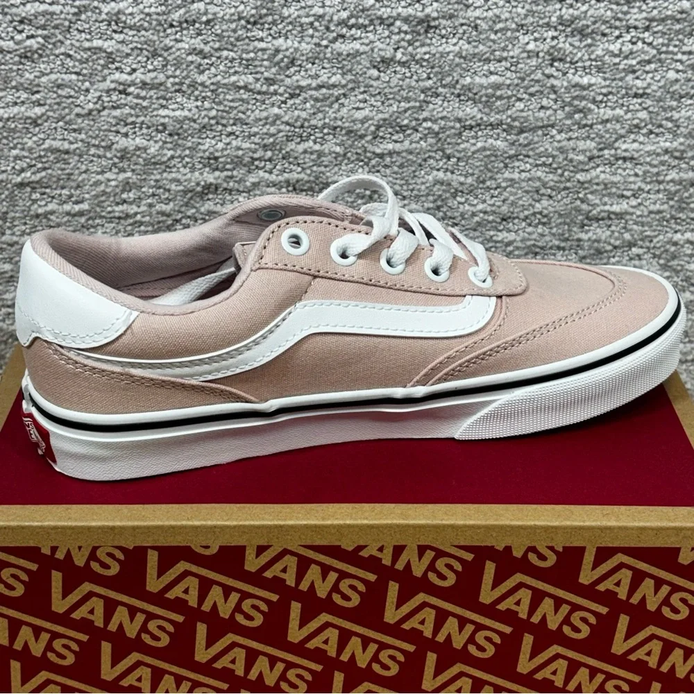 Vans Brooklyn LS Sepia Rose Canvas‎ Women's Low Top Sneakers Sz 6.5 Pink